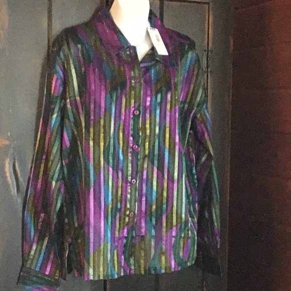 .NWT Vintage 1980 O’Keif & O’Keif Women’s Blouse - Picture 9 of 15